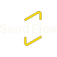 Logo SendFlow - Escrita Branca com Borda Preta 1